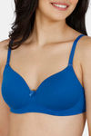 Zivame Padded Non Wired 3/4th Coverage T-Shirt Bra - Classic Blue — thumbnail 4